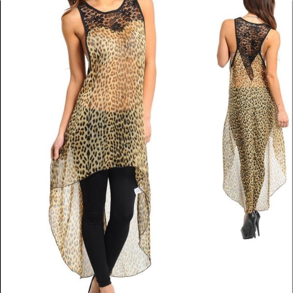 Brown Animal print Dress